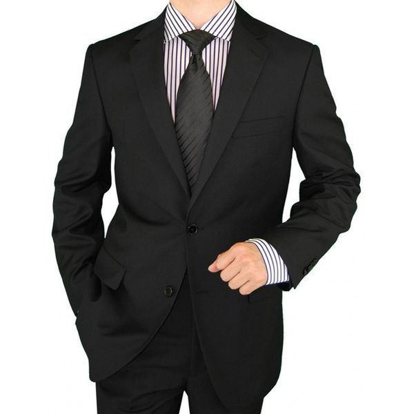 black / gray formal wedding groom tuxedos two piece notched lapel custom made business men suits (jacket + pants
black / gray formal wedding groom tuxedos two piece notched lapel custom made business men suits (jacket + pants