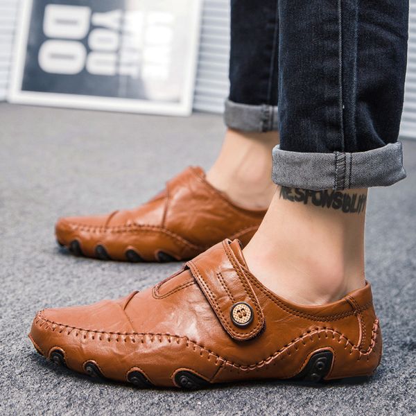 limeike men's casual shoes british style moccasins genuine leather flats loafers footwear men, Black
limeike men's casual shoes british style moccasins genuine leather flats loafers footwear men, Black