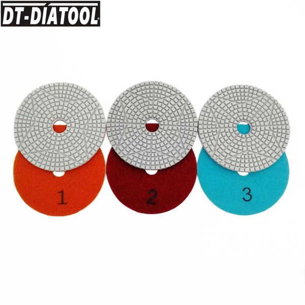 dt-diatool dia 100mm/4inch 3 steps wet diamond polishing pads resin bond sanding discs for marble quartz concrete polisher disc
dt-diatool dia 100mm/4inch 3 steps wet diamond polishing pads resin bond sanding discs for marble quartz concrete polisher disc