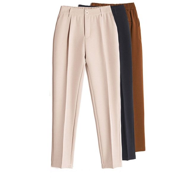2020 spring summer fashion loose ankle-length nine pants female classic high elastic waist camel women's casual harem pants, Black;white
2020 spring summer fashion loose ankle-length nine pants female classic high elastic waist camel women's casual harem pants, Black;white
