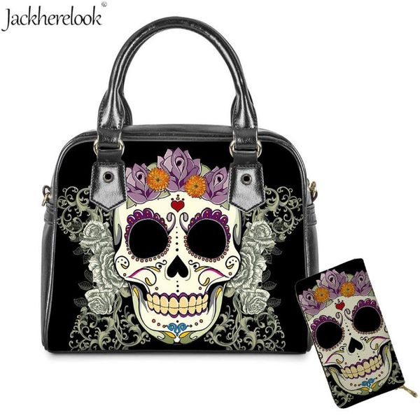 jackherelook 2pcs sugar skull leather handbag purse floral and skull shoulder bag portable travel clutch purse messenger bags
jackherelook 2pcs sugar skull leather handbag purse floral and skull shoulder bag portable travel clutch purse messenger bags