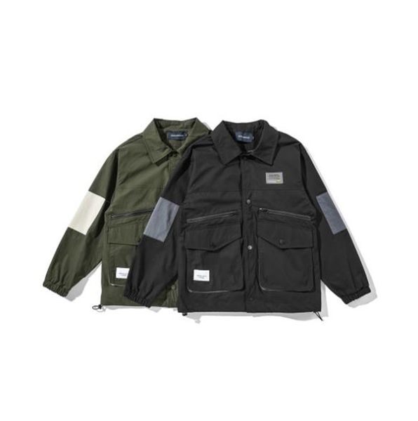 panelled mens designer jackets casual loose pockets zipper long sleeved lapel neck jackets fashion mens coats, Black;brown
panelled mens designer jackets casual loose pockets zipper long sleeved lapel neck jackets fashion mens coats, Black;brown