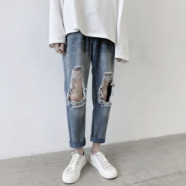 men's jeans summer ripped fashion casual retro blue straight men streetwear wild loose hip-hop denim trousers mens
men's jeans summer ripped fashion casual retro blue straight men streetwear wild loose hip-hop denim trousers mens