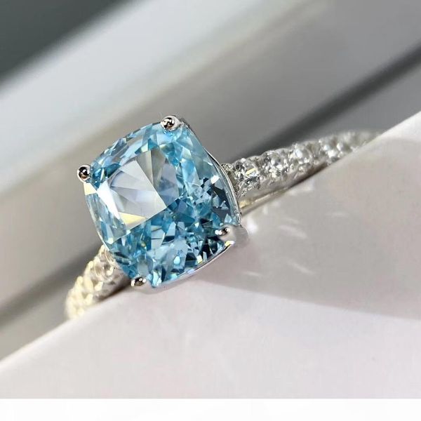 s925 sterling silver luxurious novo blue 1.5oct size large square diamond decorate charm ring jewelry christmas day jewelry p 
s925 sterling silver luxurious novo blue 1.5oct size large square diamond decorate charm ring jewelry christmas day jewelry p