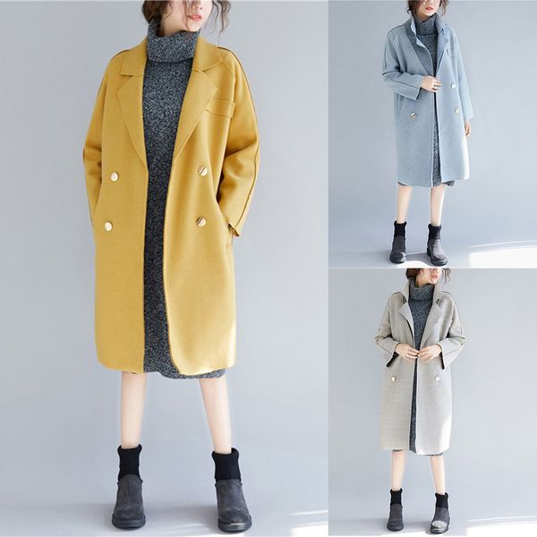 female middle long knees trench women square collar straight woolen coat 2020 warm windproof overcoat cappotto da donna#3, Black
female middle long knees trench women square collar straight woolen coat 2020 warm windproof overcoat cappotto da donna#3, Black