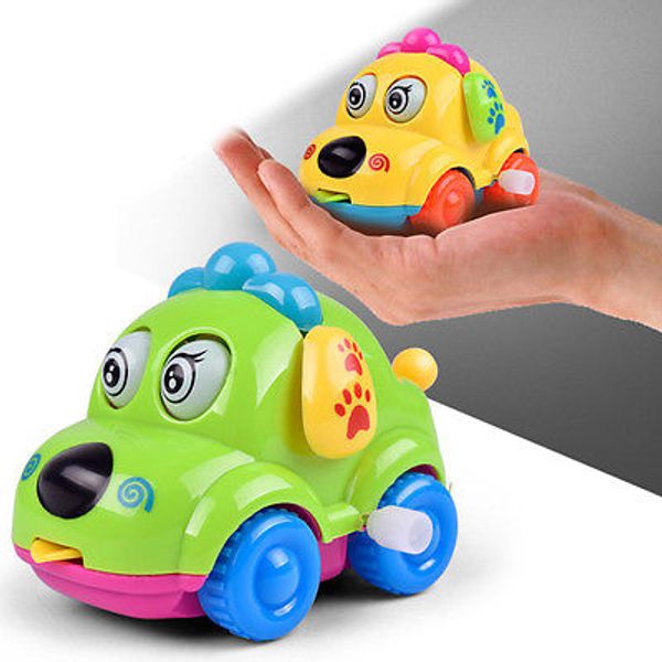 2019 New Cartoon Wind Up Toy Mini Car Baby Toddlers Kids Clockwork Toys Learning Funny Toy Gift