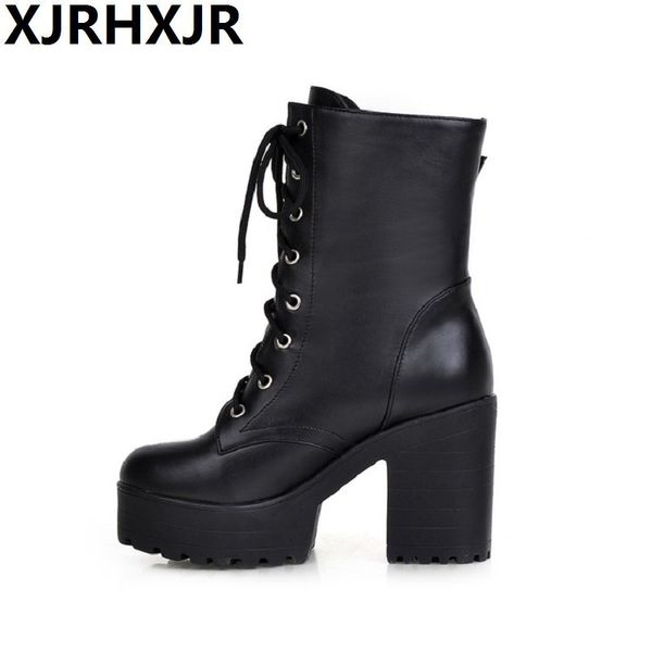 2019 autumn winter thick high heel riding boots women fashion round toe lace up short boots female shoes big size, Black
2019 autumn winter thick high heel riding boots women fashion round toe lace up short boots female shoes big size, Black
