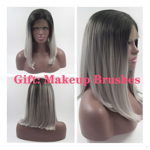 short natural straight lace front wigs for women synthetic wigs heat resistant ing, Black
short natural straight lace front wigs for women synthetic wigs heat resistant ing, Black
