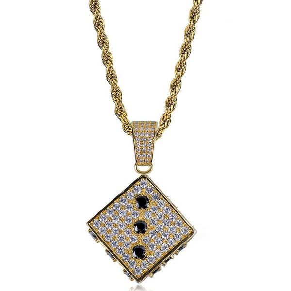 luxury bling zircon micro paved necklaces trendy fashion men women 18k gold plated dice pendant hip hop necklaces, Silver
luxury bling zircon micro paved necklaces trendy fashion men women 18k gold plated dice pendant hip hop necklaces, Silver