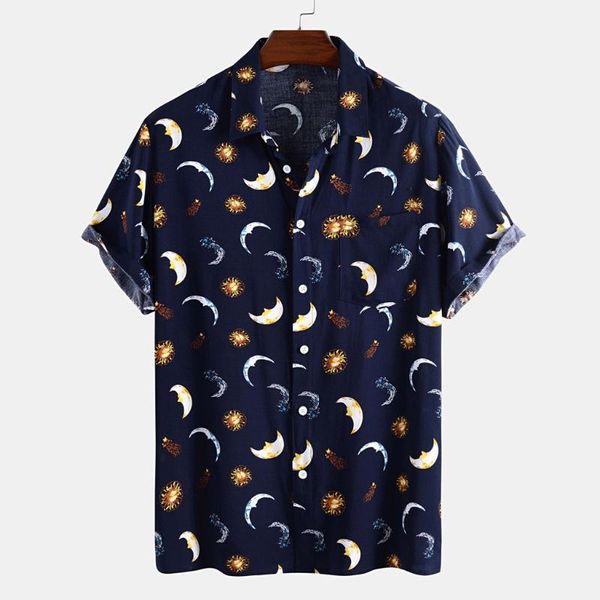 fashion men hawaiian shirt moon print streetwear stand collar clothes 2020 casual summer shirts beach short sleeve, White;black
fashion men hawaiian shirt moon print streetwear stand collar clothes 2020 casual summer shirts beach short sleeve, White;black
