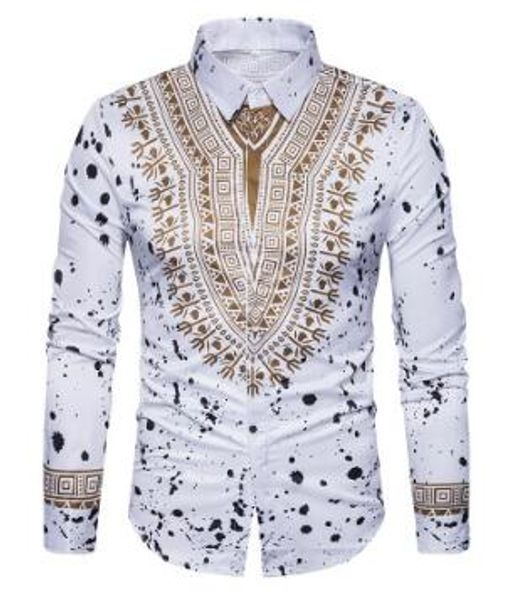 3d print african dashiki retrofit gold pattern men shirt long sleeve slim fit turndown collar casual cool fashion shirt for men, White;black
3d print african dashiki retrofit gold pattern men shirt long sleeve slim fit turndown collar casual cool fashion shirt for men, White;black