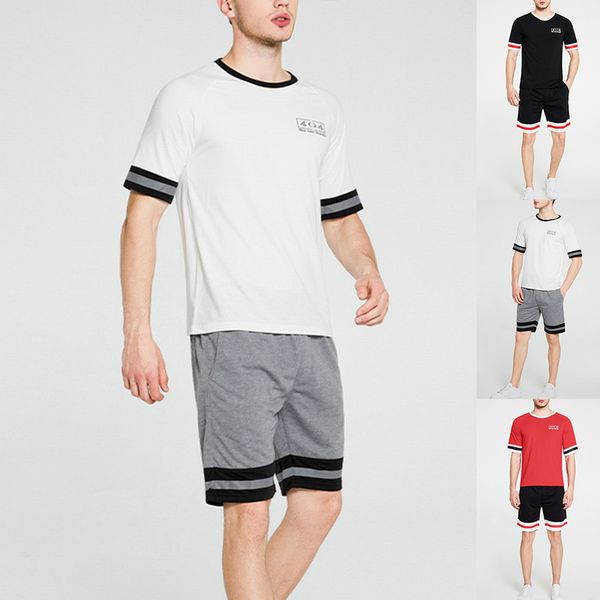новая мода мужчин повседневный набор tracksuit 2 шт летняя полосатая с коротким рукавом футболки шорты спортивная одежда топ шорты мужской s, Gray
новая мода мужчин повседневный набор tracksuit 2 шт летняя полосатая с коротким рукавом футболки шорты спортивная одежда топ шорты мужской s, Gray