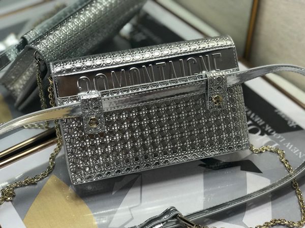 classic lady's handbag high-end custom quality handbag fashion business casual style metal accessories with long shoulder strap, Silver
classic lady's handbag high-end custom quality handbag fashion business casual style metal accessories with long shoulder strap, Silver