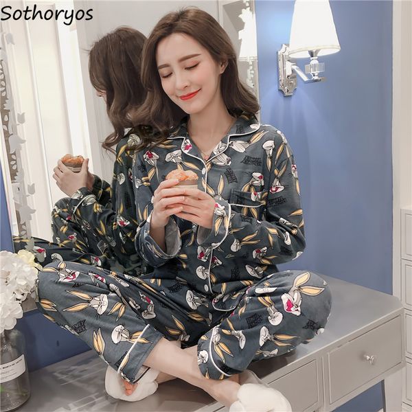 pajama sets women autumn 2018 turn-down collar printing kawaii long sleeves homewear womens 2 pieces homewear lovely set chic, Blue;gray
pajama sets women autumn 2018 turn-down collar printing kawaii long sleeves homewear womens 2 pieces homewear lovely set chic, Blue;gray