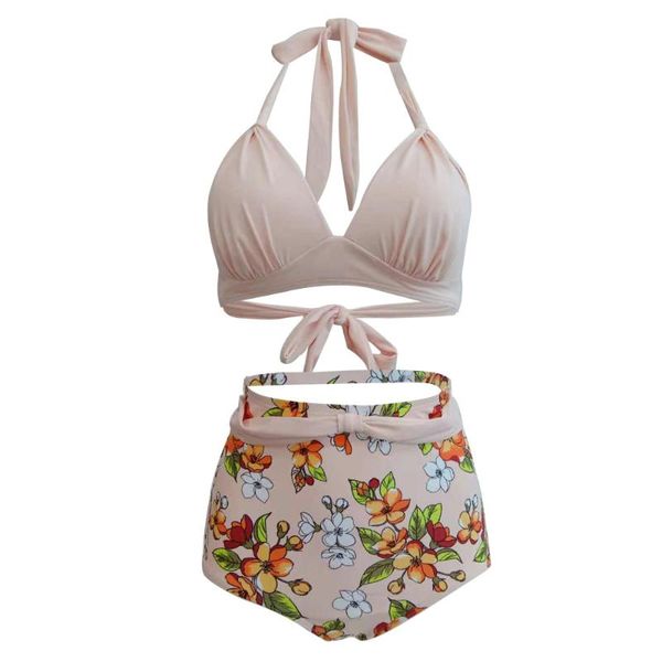 full size plus size printed swimsuit female split bikini suit bow tie straps high waist cover meat beachwear, White;black
full size plus size printed swimsuit female split bikini suit bow tie straps high waist cover meat beachwear, White;black