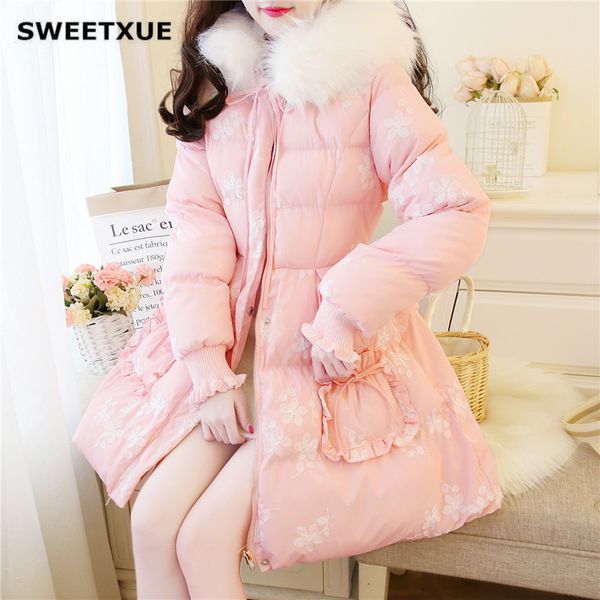 sweetxue women winter jackets coats 2019 new fashion cute cotton jackets warm faux fur collar hooded female long jacket, Black
sweetxue women winter jackets coats 2019 new fashion cute cotton jackets warm faux fur collar hooded female long jacket, Black