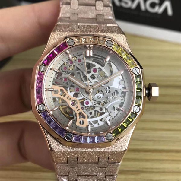 luxury quality watch limited royal oak double balance wheel openworked watches stainless steel black dial watch 41mm mens wristwatch, Slivery;brown
luxury quality watch limited royal oak double balance wheel openworked watches stainless steel black dial watch 41mm mens wristwatch, Slivery;brown