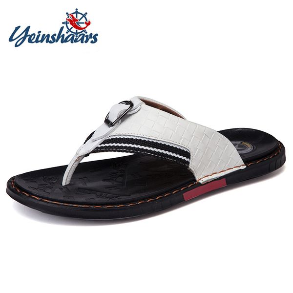 yeinshaars genuine leather men slippers beach shoes men flip flops summer flat heels male slides luxury hand sewing shoes, Black
yeinshaars genuine leather men slippers beach shoes men flip flops summer flat heels male slides luxury hand sewing shoes, Black