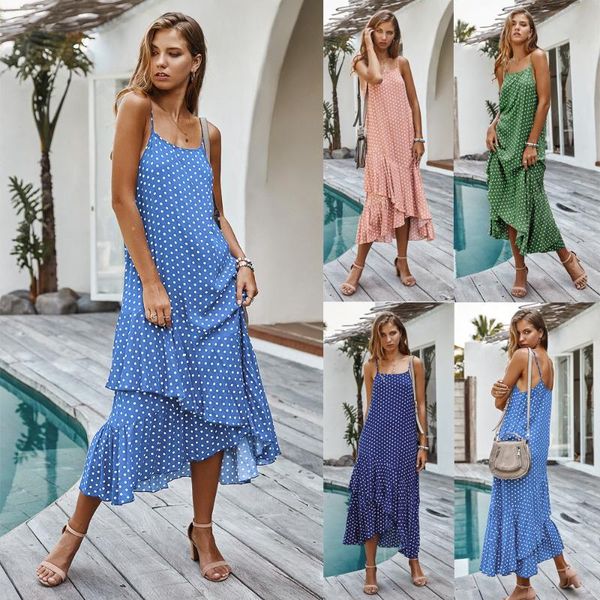 summer women dress ladies summer boho maxi dress evening long sleeveless slip backless ruffles party beach dot sundress, Black;gray
summer women dress ladies summer boho maxi dress evening long sleeveless slip backless ruffles party beach dot sundress, Black;gray