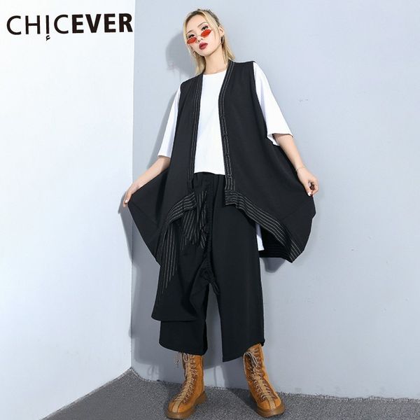 chicever spring new fashion slim women vest v neck sleeveless print striped irregular hem button female clothing 2019 tide, Black;white
chicever spring new fashion slim women vest v neck sleeveless print striped irregular hem button female clothing 2019 tide, Black;white