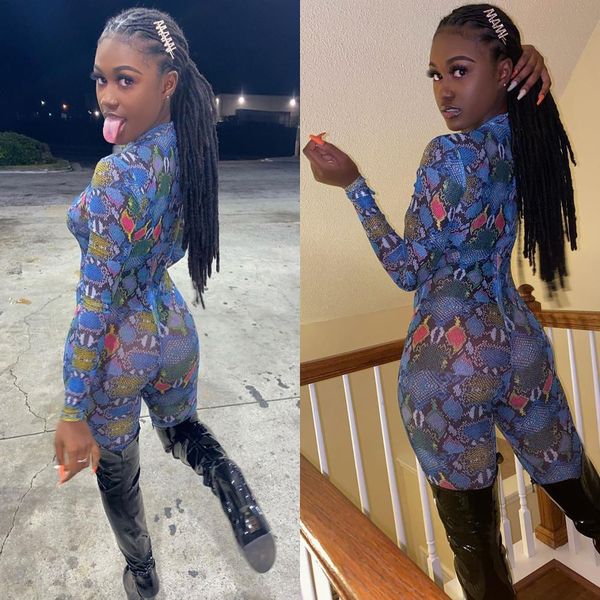 bkld 2019 new autumn women long sleeve casual slim jumpsuit fashion colorful snake skin print nighclub bodycon skinny long pants, Black;white
bkld 2019 new autumn women long sleeve casual slim jumpsuit fashion colorful snake skin print nighclub bodycon skinny long pants, Black;white