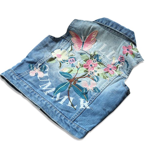 girl waistcoat spring autumn kids vest jacket 2018 flower butterfly embroidered denim vest child clothes girls clothes, Blue
girl waistcoat spring autumn kids vest jacket 2018 flower butterfly embroidered denim vest child clothes girls clothes, Blue