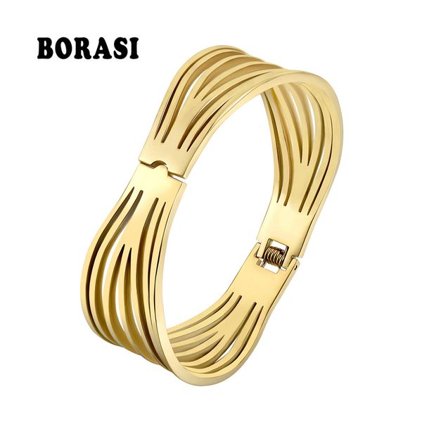 bobasi female charm bracelet stainless steel surface geometry unique brand design bracelets & bangles gold color jewelry woman, Black
bobasi female charm bracelet stainless steel surface geometry unique brand design bracelets & bangles gold color jewelry woman, Black
