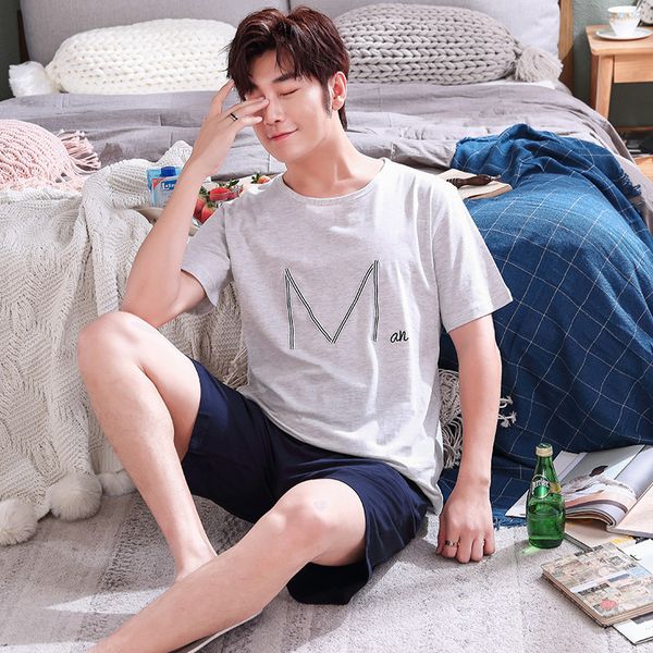 men's pajamas set summer men pajamas sets simple sleepwear men's short sleeve nightwear short pant leisure outwear, Black;brown
men's pajamas set summer men pajamas sets simple sleepwear men's short sleeve nightwear short pant leisure outwear, Black;brown
