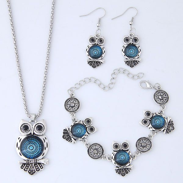 fashion metal retro owl personality necklace, bracelet, earrings, chain sets, ornaments, palm sets, Silver
fashion metal retro owl personality necklace, bracelet, earrings, chain sets, ornaments, palm sets, Silver