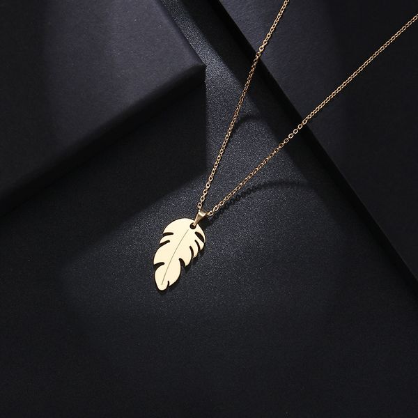 sumptuous stainless steel necklace for women man lover's feather gold and rose gold color pendant necklace engagement jewelry female�, Silver
sumptuous stainless steel necklace for women man lover's feather gold and rose gold color pendant necklace engagement jewelry female�, Silver