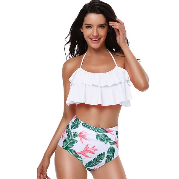 Summer Women Waist Polka Dot Bikini Sexy Print Swimwear Beachwear Lotus Leaf Floral Bikini Set Bra Swimsuit Bathing Suits
Summer Women Waist Polka Dot Bikini Sexy Print Swimwear Beachwear Lotus Leaf Floral Bikini Set Bra Swimsuit Bathing Suits