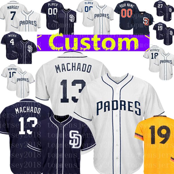 13 Manny Machado 23 Fernando Tatis Jr. San Diego Custom Padres Baseball Jersey Mens 4 Myers 7 Margot 10 Renfroe 30 Hosmer 27
13 Manny Machado 23 Fernando Tatis Jr. San Diego Custom Padres Baseball Jersey Mens 4 Myers 7 Margot 10 Renfroe 30 Hosmer 27