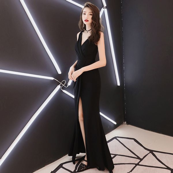 black fashion evening dress cheongsam modern mermaid v neck slim host dresses qi pao women chinese traditional clothing qipao, Red
black fashion evening dress cheongsam modern mermaid v neck slim host dresses qi pao women chinese traditional clothing qipao, Red