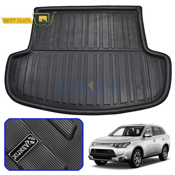 

fit for mitsubishi outlander 2013-2018 rear trunk boot liner cargo mat tray floor carpet mud kick protector 2014 2015 2016