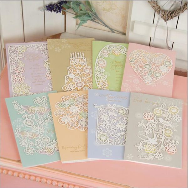 1 set hollow happy birthday cards+envelope wishes valentine christmas party wedding invitations letter blank greeting cards
1 set hollow happy birthday cards+envelope wishes valentine christmas party wedding invitations letter blank greeting cards