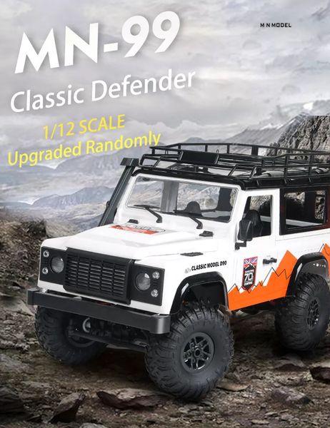 mn-99 2.4g 1/12 4wd rtr crawler rc car for land rover 70 anniversary edition vehicle model
mn-99 2.4g 1/12 4wd rtr crawler rc car for land rover 70 anniversary edition vehicle model