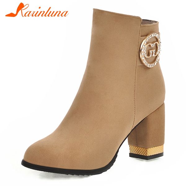 karin new large size 32-43 high chunky heels ankle boots woman shoes metal decoration add fur winter shoes women boots, Black
karin new large size 32-43 high chunky heels ankle boots woman shoes metal decoration add fur winter shoes women boots, Black