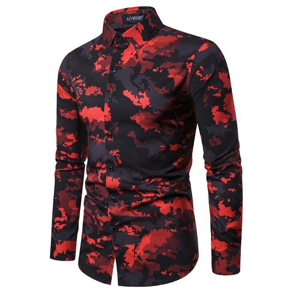 men's casual shirts brand fashion personality long sleeve hawaiian vacation business printing shirt european and american sizes, White;black
men's casual shirts brand fashion personality long sleeve hawaiian vacation business printing shirt european and american sizes, White;black