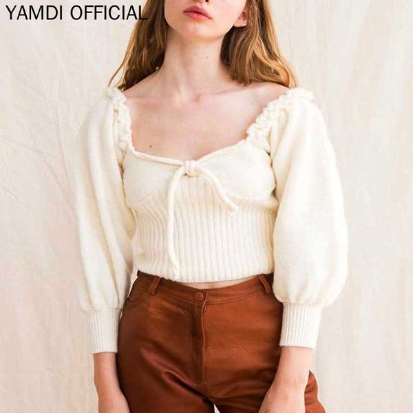 yamdi solid square neck sweater female chic runway bow sweet fashion jumper cropped pollover knitted sweater autumn winter 2019, White;black
yamdi solid square neck sweater female chic runway bow sweet fashion jumper cropped pollover knitted sweater autumn winter 2019, White;black