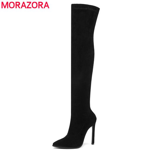 2020 autumn winter women boots long stretch slim thigh high boots fashion over the knee thin high heels shoes woman, Black
2020 autumn winter women boots long stretch slim thigh high boots fashion over the knee thin high heels shoes woman, Black