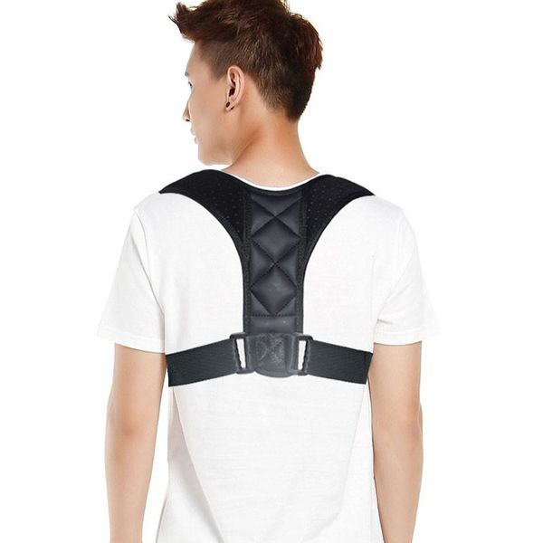 back shoulder posture correction adjustable sports safety back support corset spine support belt posture corrector, Black;blue
back shoulder posture correction adjustable sports safety back support corset spine support belt posture corrector, Black;blue