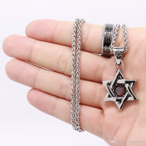 fashion women pentagram necklaces 316 stainless steel red rhinestone inlaied anti-silver pendant necklaces jewelry ing
fashion women pentagram necklaces 316 stainless steel red rhinestone inlaied anti-silver pendant necklaces jewelry ing
