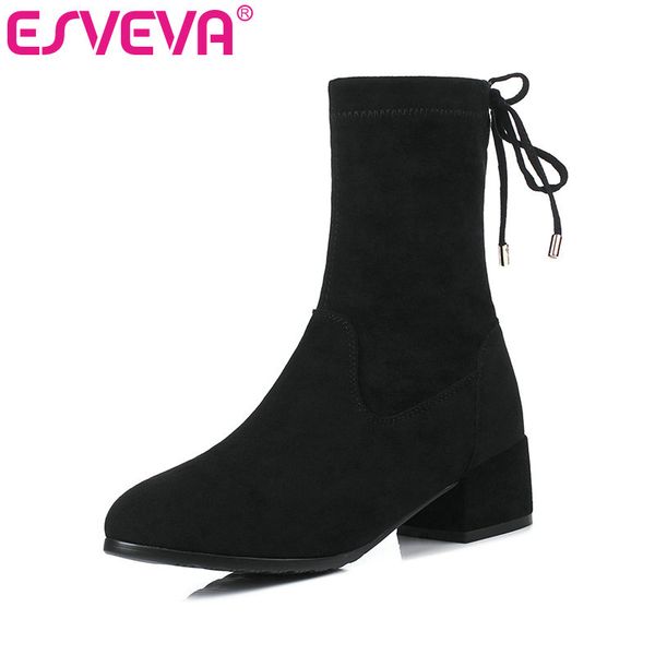 esveva 2020 flock круглый toe моды платформы elastic ботильоны осень зима zipper квадратным каблуком вскользь женская обувь размер 34-43, Black
esveva 2020 flock круглый toe моды платформы elastic ботильоны осень зима zipper квадратным каблуком вскользь женская обувь размер 34-43, Black
