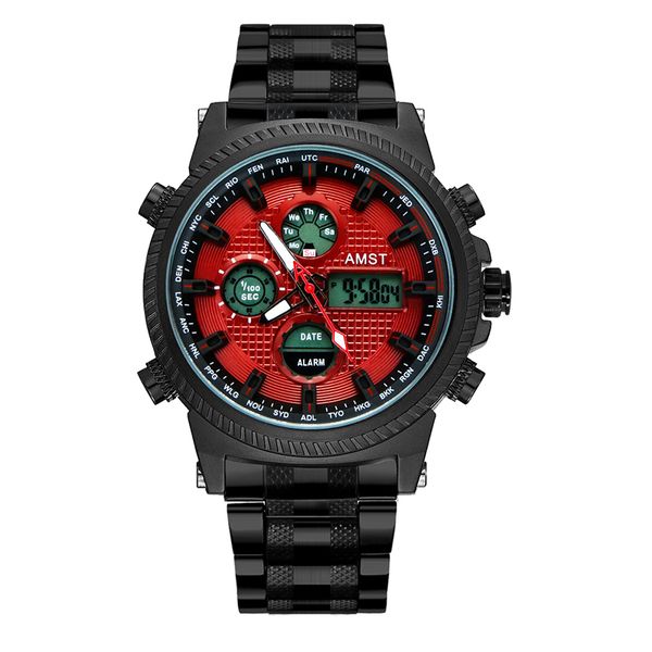 amst 2019 new luxury relogio masculino watch men multi-function dual-display waterproof luminous sports watch men's steel strap, Slivery;brown
amst 2019 new luxury relogio masculino watch men multi-function dual-display waterproof luminous sports watch men's steel strap, Slivery;brown
