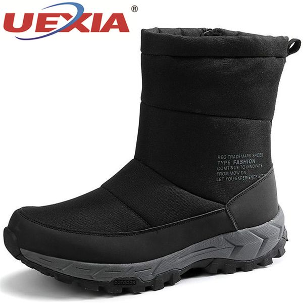uexia new fashion zippers men boots ankle boots warm fur plush high help snow walking winter shoes big size 39-45, Black
uexia new fashion zippers men boots ankle boots warm fur plush high help snow walking winter shoes big size 39-45, Black
