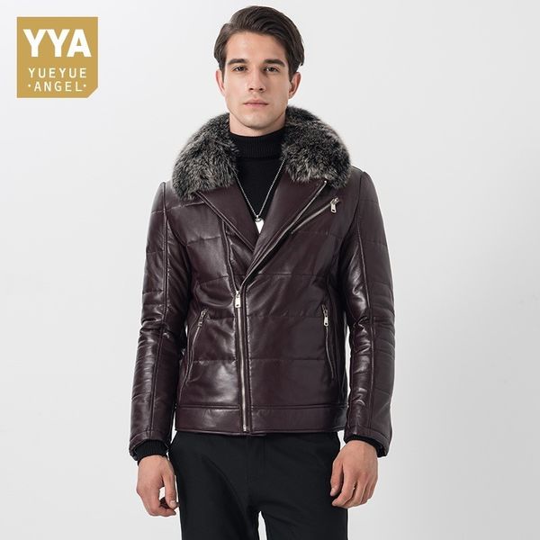 italian new designer real fur collar mens down jackets office casual zipper motor biker winter warm genuine leather coat 4xl, Black
italian new designer real fur collar mens down jackets office casual zipper motor biker winter warm genuine leather coat 4xl, Black