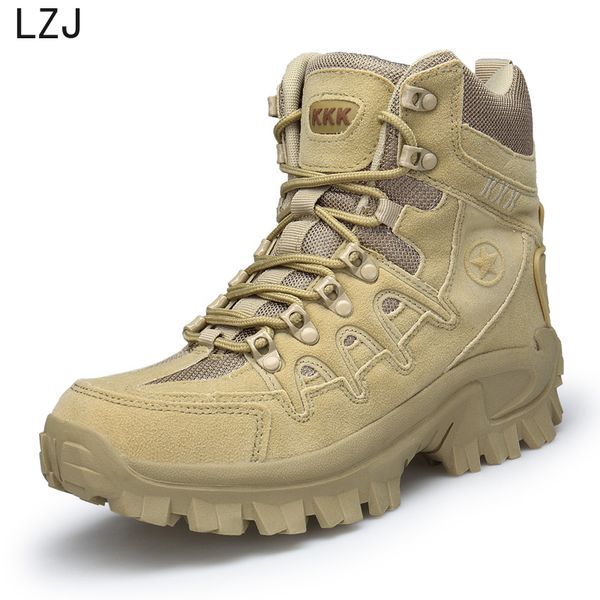 lzj big size 39-46 desert tactical mens boots wear-resisting army boots men waterproof outdoor hiking men combat ankle boots, Black 
lzj big size 39-46 desert tactical mens boots wear-resisting army boots men waterproof outdoor hiking men combat ankle boots, Black