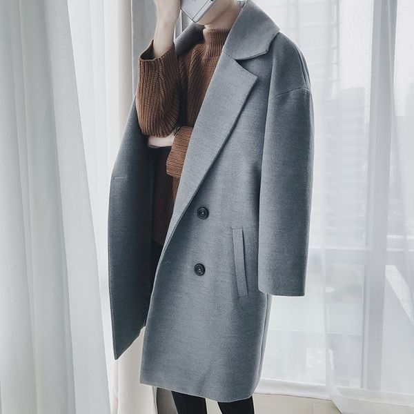 winter new wool jacket men gray black double-breasted fashion casual trend streetwear temperament british style long coat
winter new wool jacket men gray black double-breasted fashion casual trend streetwear temperament british style long coat