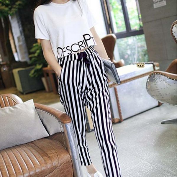 2 piece set women short sleeves letter print short and stripe drawstring pants summer women clothing, White
2 piece set women short sleeves letter print short and stripe drawstring pants summer women clothing, White