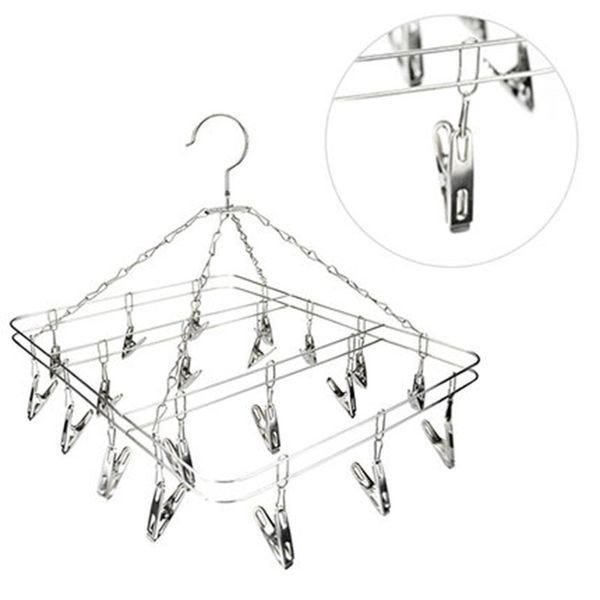 20 clips stainless steel multi-functional clothes socks shorts underwear hanger drying rack clothes dryer
20 clips stainless steel multi-functional clothes socks shorts underwear hanger drying rack clothes dryer